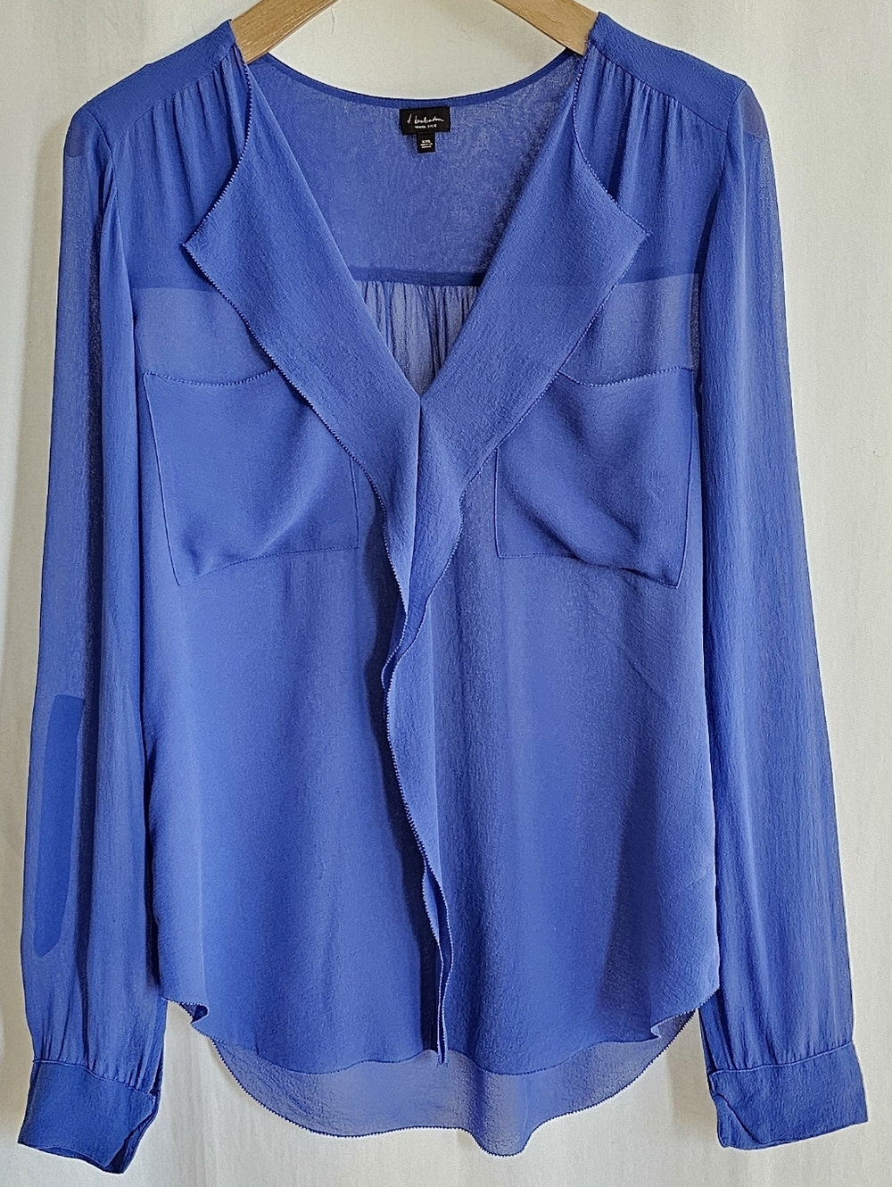 Aritzia Babaton Blue Silk Finley Blouse - Picture 6 of 16